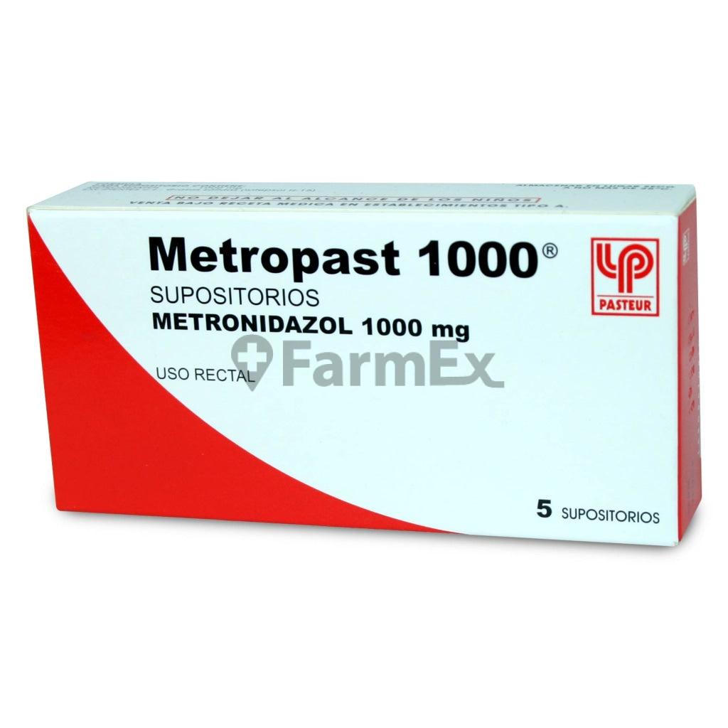Metropast 1000 mg x 5 supositorios PASTEUR
